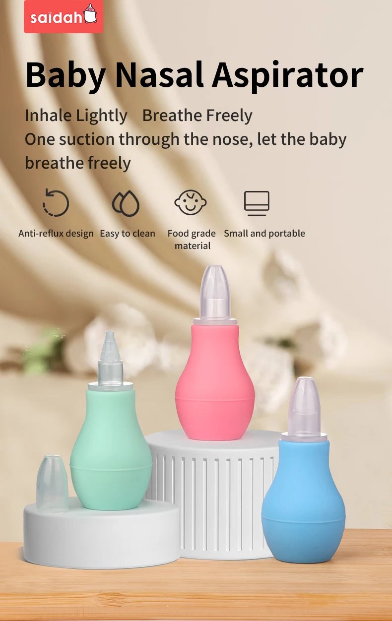Simple Silicone Baby Nasal Aspirator Sucker Cleaner Nose Wash Anit Backflow Snot Cleaner