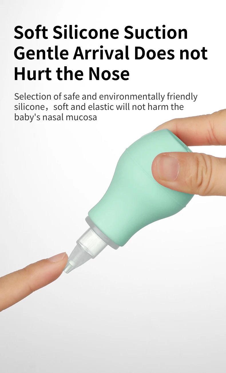 Simple Silicone Baby Nasal Aspirator Sucker Cleaner Nose Wash Anit Backflow Snot Cleaner