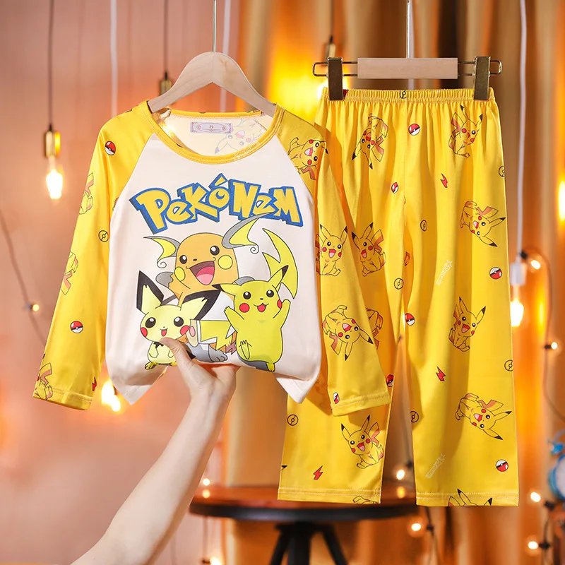 Pokemon Kids Pajamas Boys Toddlers Girl Fashion Clothes Girls Clothes Pajamas Unisex Kids Clothing Sets