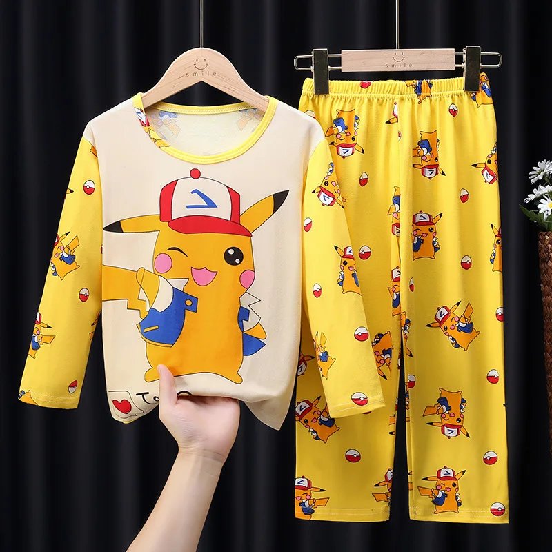 Pokemon Kids Pajamas Boys Toddlers Girl Fashion Clothes Girls Clothes Pajamas Unisex Kids Clothing Sets