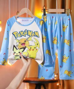 Pokemon Kids Pajamas Boys Toddlers Girl Fashion Clothes Girls Clothes Pajamas Unisex Kids Clothing Sets