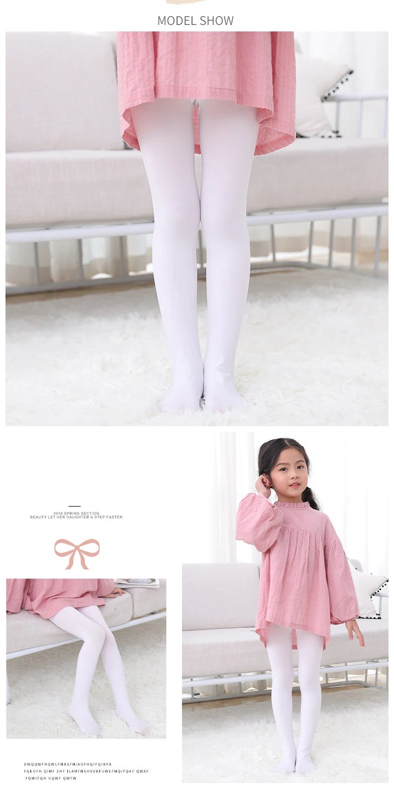 Summer Spring Candy Color Kids girls Pantyhose Ballet Dance Tights for infant child Stocking Velvet Solid White autumn Pantyhose