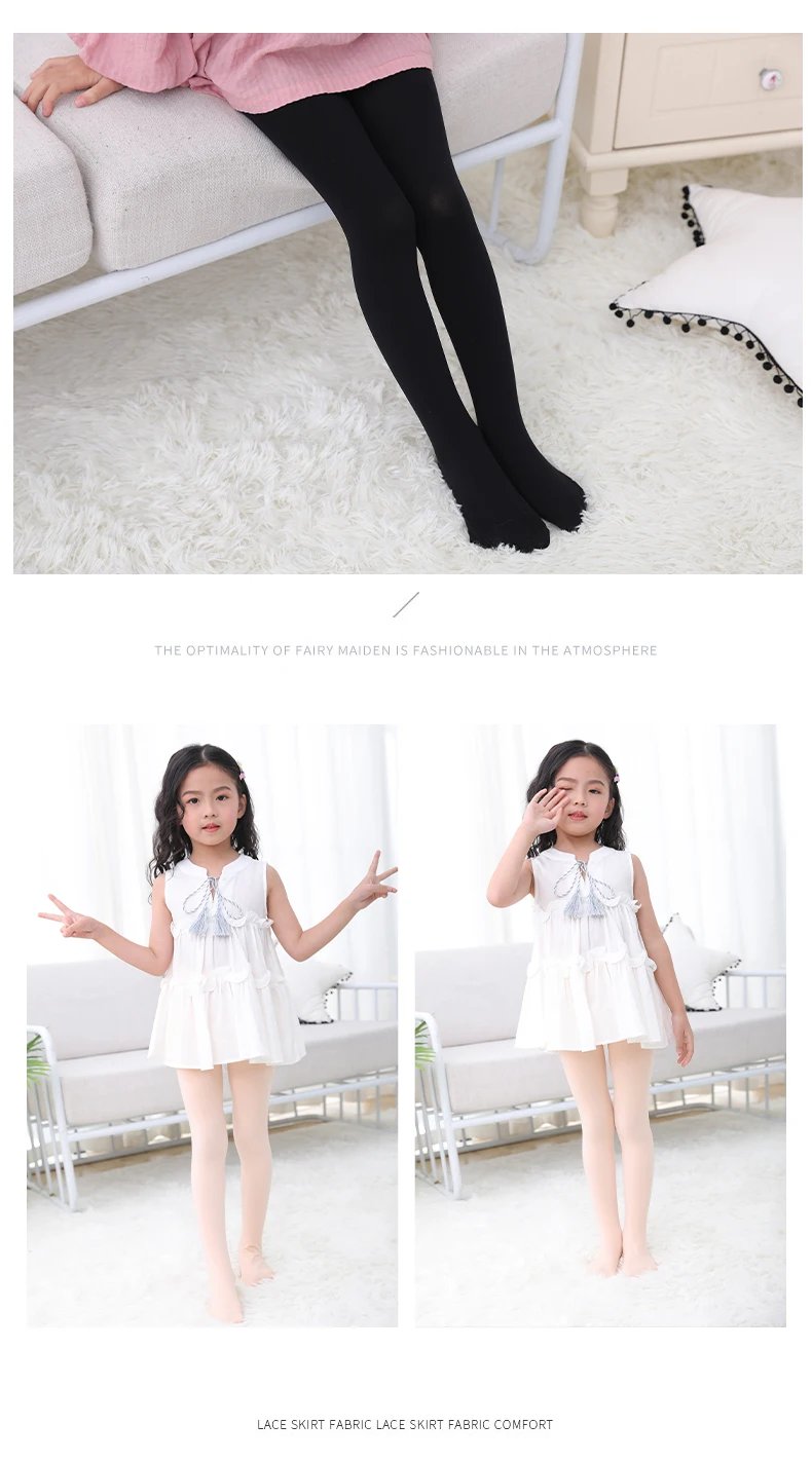 Summer Spring Candy Color Kids girls Pantyhose Ballet Dance Tights for infant child Stocking Velvet Solid White autumn Pantyhose