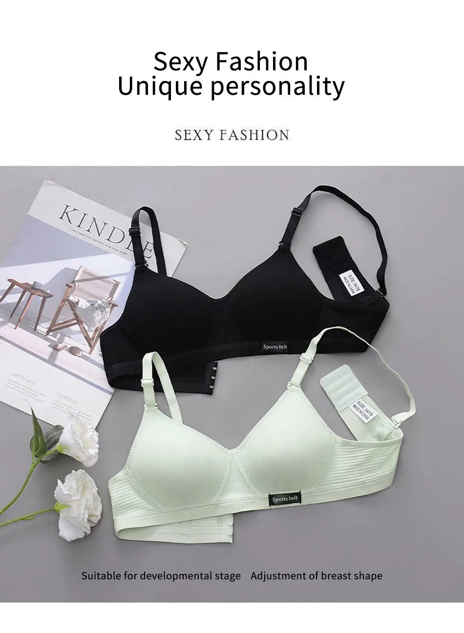 Training Bra for Developing Girls without Steel Rings Comfortable and Traceless Small Bra Pure Cotton Thin Sport Underwears Training Bra for Developing Girls without Steel Rings Comfortable and Traceless Small Bra Pure Cotton Thin Sport Underwears