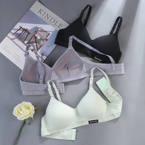 Training Bra for Developing Girls without Steel Rings Comfortable and Traceless Small Bra Pure Cotton Thin Sport Underwears