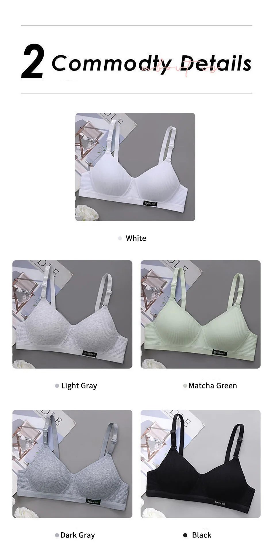 Training Bra for Developing Girls without Steel Rings Comfortable and Traceless Small Bra Pure Cotton Thin Sport Underwears Training Bra for Developing Girls without Steel Rings Comfortable and Traceless Small Bra Pure Cotton Thin Sport Underwears