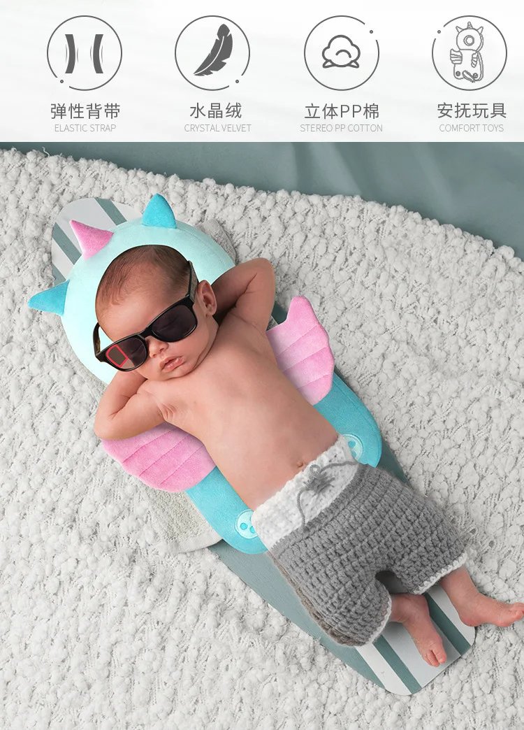 Newborn Headrest Security Pillows Backpack Toddler Baby Head Fall Protection Pad Cushion Cartoon Soft Security Pillows Backpack