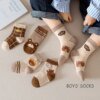 5 Pairs Of Cartoon Children's Socks Casual Boys And Girls Cotton Spring And Autumn Children's Knitted Socks 1-12 Years Old