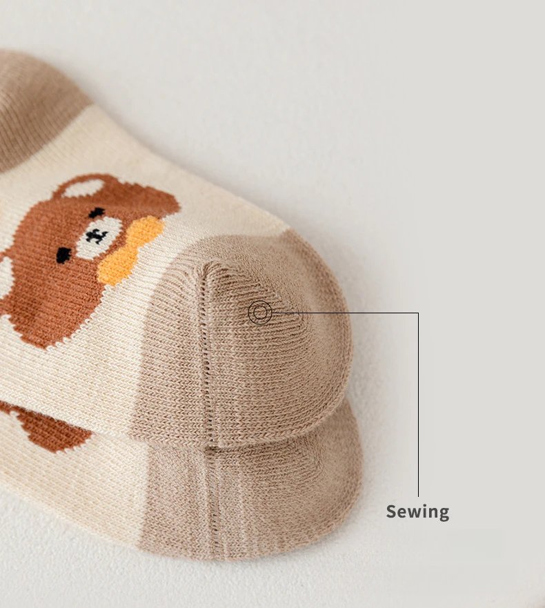 5 Pairs Of Cartoon Children's Socks Casual Boys And Girls Cotton Spring And Autumn Children's Knitted Socks 1-12 Years Old