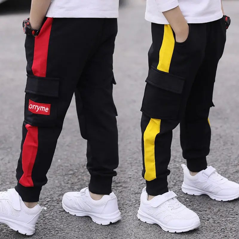 Children's pants 2024 spring and autumn handsome boys big pocket overalls boys casual pants sports trousers 4-10 years old Children's pants 2024 spring and autumn handsome boys big pocket overalls boys casual pants sports trousers 4-10 years old