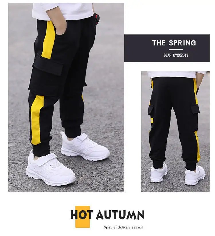 Children's pants 2024 spring and autumn handsome boys big pocket overalls boys casual pants sports trousers 4-10 years old Children's pants 2024 spring and autumn handsome boys big pocket overalls boys casual pants sports trousers 4-10 years old