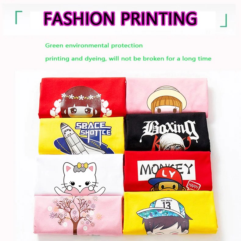 2024 New Children Summer Tops Astronaut Cartoon T-shirt Baby Boys Short Sleeves Shirt 3-14T US Size Clothing