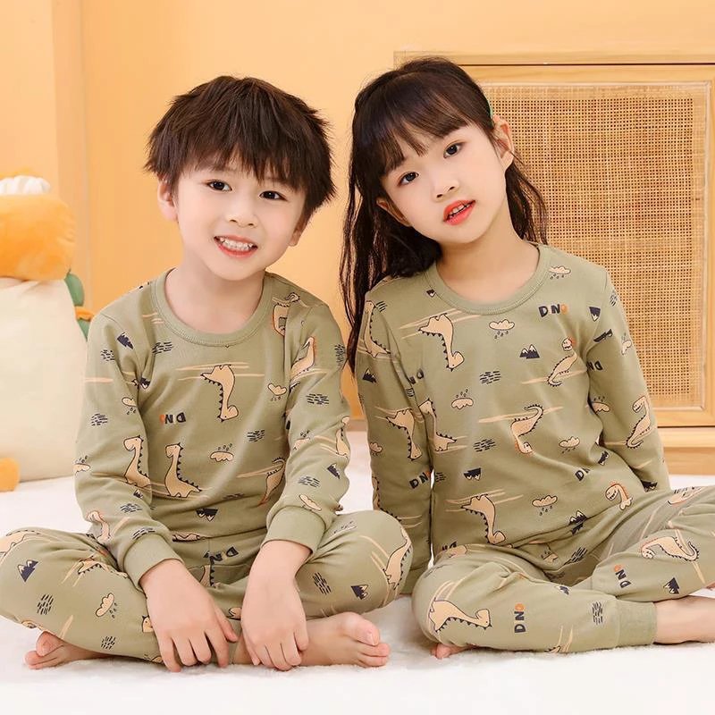 Baby Boys Pajamas Autumn Long Sleeved Children's Clothing Sleepwear Teen Pajama Cotton Pyjamas Sets For Kids 6 8 10 12 14 Years
