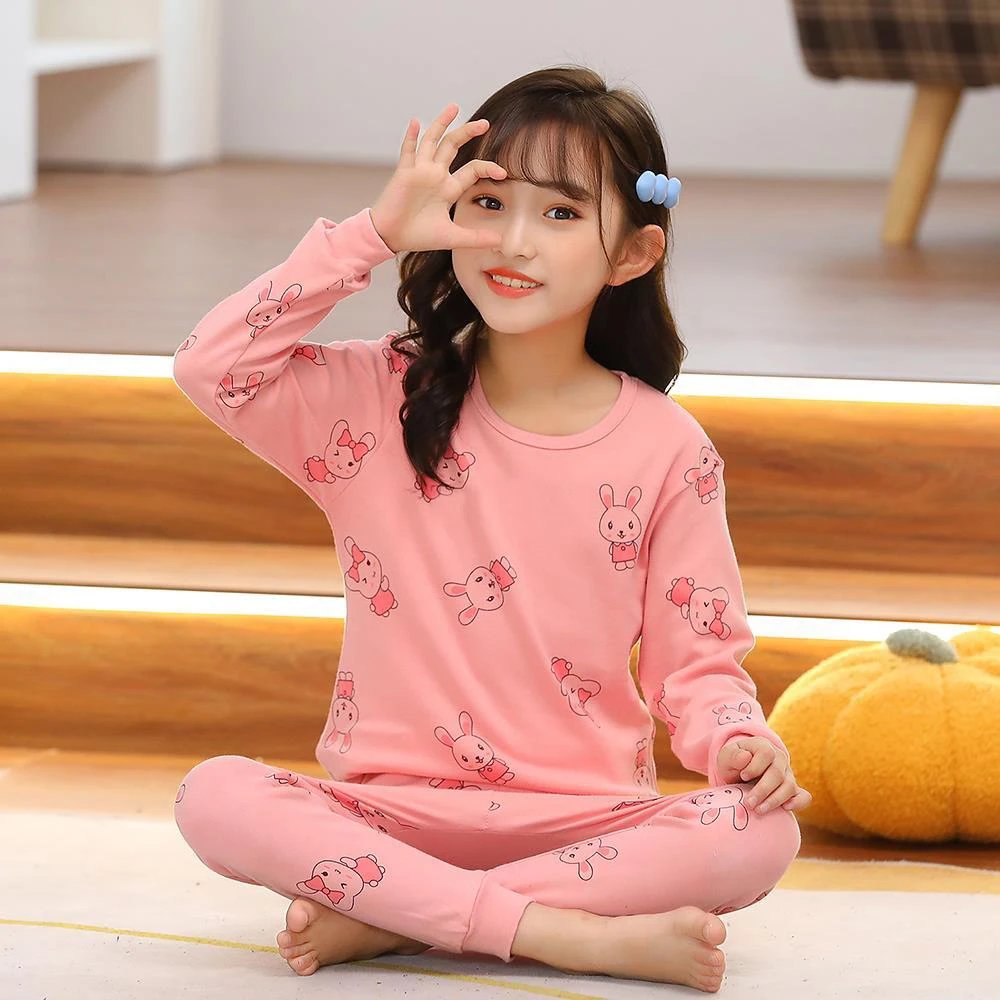 Baby Boys Pajamas Autumn Long Sleeved Children's Clothing Sleepwear Teen Pajama Cotton Pyjamas Sets For Kids 6 8 10 12 14 Years