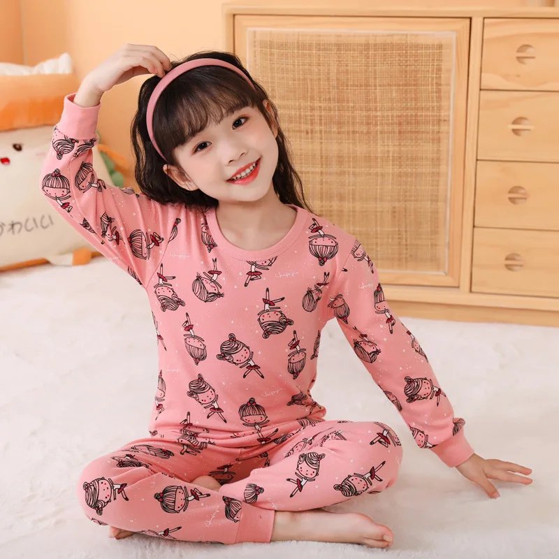 Baby Boys Pajamas Autumn Long Sleeved Children's Clothing Sleepwear Teen Pajama Cotton Pyjamas Sets For Kids 6 8 10 12 14 Years