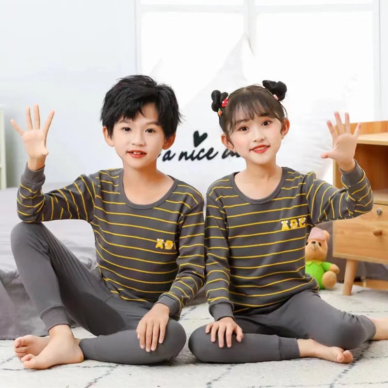 Baby Boys Pajamas Autumn Long Sleeved Children's Clothing Sleepwear Teen Pajama Cotton Pyjamas Sets For Kids 6 8 10 12 14 Years