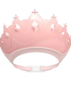 Baby Adjustable Size Shampoo Cap Crown Baby Shower Cap Children  Cartoon Bath Visor Infant Hair Shield Ear Protection Waterproof
