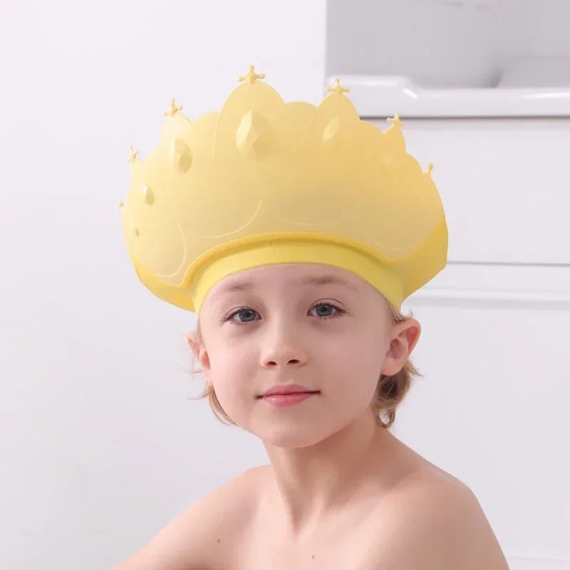 Baby Adjustable Size Shampoo Cap Crown Baby Shower Cap Children Cartoon Bath Visor Infant Hair Shield Ear Protection Waterproof Baby Adjustable Size Shampoo Cap Crown Baby Shower Cap Children Cartoon Bath Visor Infant Hair Shield Ear Protection Waterproof