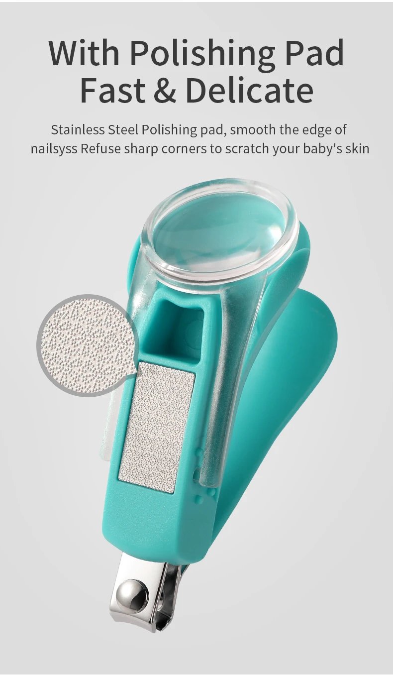 Infant Baby Nail Cutting Clippers Tools Children Kids Magnifier Glass Finger Nail Cutter