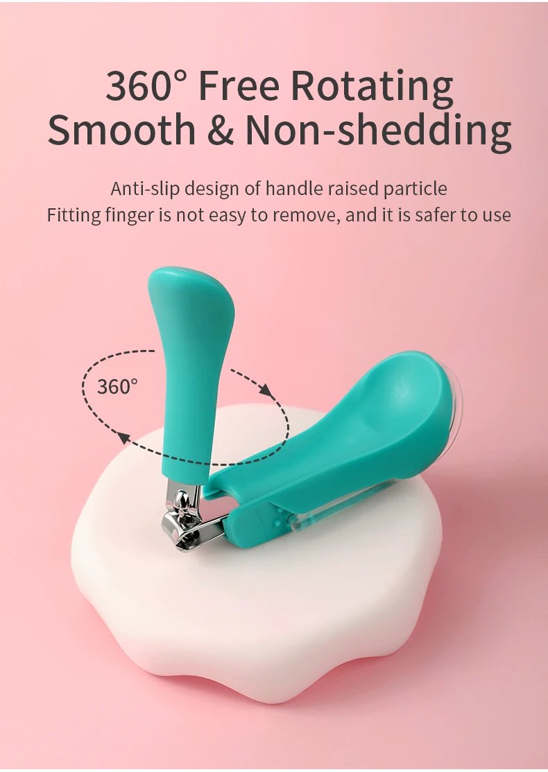 Infant Baby Nail Cutting Clippers Tools Children Kids Magnifier Glass Finger Nail Cutter