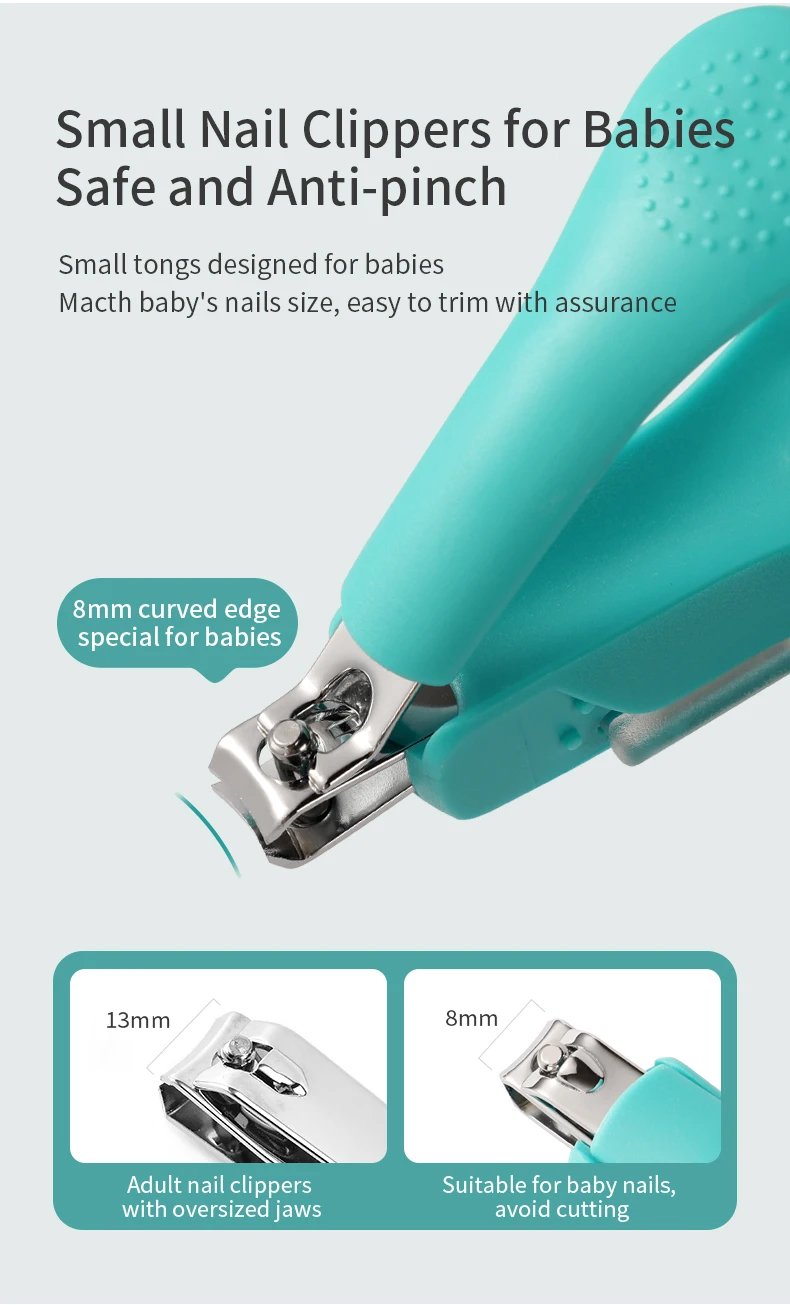 Infant Baby Nail Cutting Clippers Tools Children Kids Magnifier Glass Finger Nail Cutter