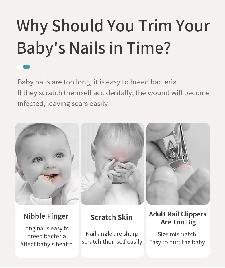 Infant Baby Nail Cutting Clippers Tools Children Kids Magnifier Glass Finger Nail Cutter