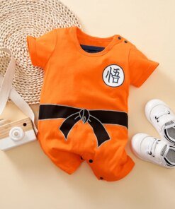 0-18 Baby Jumpsuit Anime Style Handsome Role-Playing Cotton Comfortable And Soft Summer Round Neck Short Sleeved Newborn Clothes