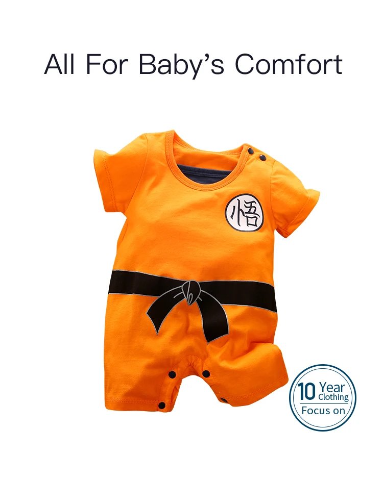 0-18 Baby Jumpsuit Anime Style Handsome Role-Playing Cotton Comfortable And Soft Summer Round Neck Short Sleeved Newborn Clothes 0-18 Baby Jumpsuit Anime Style Handsome Role-Playing Cotton Comfortable And Soft Summer Round Neck Short Sleeved Newborn Clothes