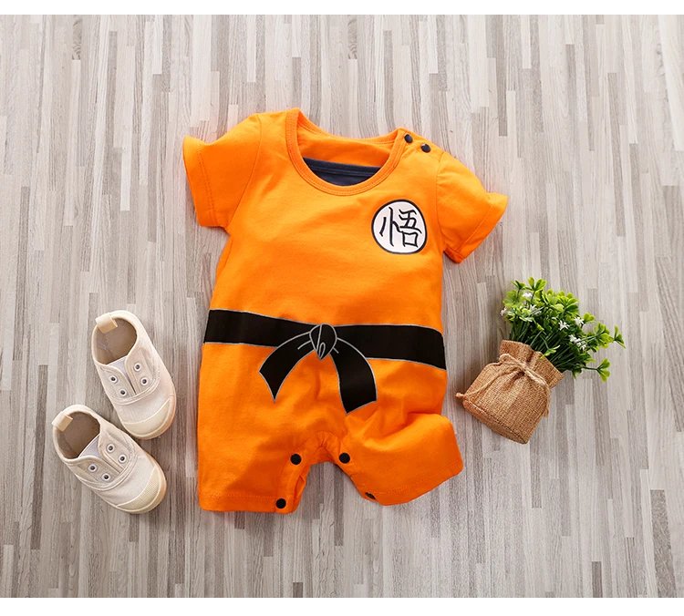0-18 Baby Jumpsuit Anime Style Handsome Role-Playing Cotton Comfortable And Soft Summer Round Neck Short Sleeved Newborn Clothes 0-18 Baby Jumpsuit Anime Style Handsome Role-Playing Cotton Comfortable And Soft Summer Round Neck Short Sleeved Newborn Clothes