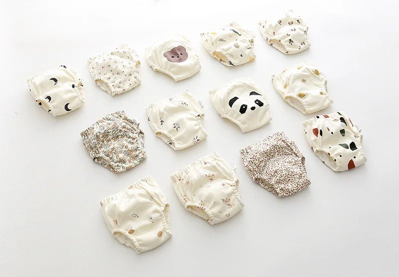 Cotton Baby Training Pants for Kids Diaper Waterproof Underwear Infant Panties Washable Boys Girl Cloth Diapers Reusable Nappies