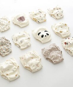 Cotton Baby Training Pants for Kids Diaper Waterproof Underwear Infant Panties Washable Boys Girl Cloth Diapers Reusable Nappies