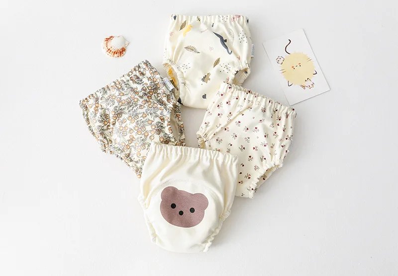 Cotton Baby Training Pants for Kids Diaper Waterproof Underwear Infant Panties Washable Boys Girl Cloth Diapers Reusable Nappies