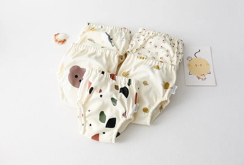 Cotton Baby Training Pants for Kids Diaper Waterproof Underwear Infant Panties Washable Boys Girl Cloth Diapers Reusable Nappies
