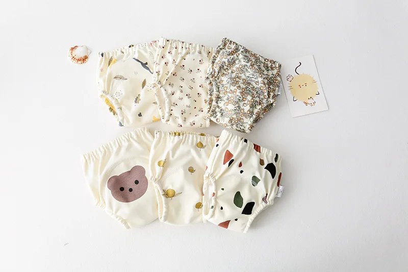 Cotton Baby Training Pants for Kids Diaper Waterproof Underwear Infant Panties Washable Boys Girl Cloth Diapers Reusable Nappies