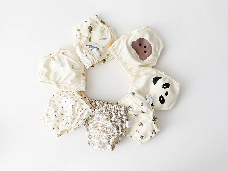 Cotton Baby Training Pants for Kids Diaper Waterproof Underwear Infant Panties Washable Boys Girl Cloth Diapers Reusable Nappies