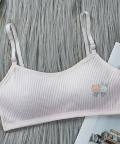 Alternative view of 8-16 Years Kids Bras Young Girls Underwear Teenage Training Bras Women Cotton Kids Cute Brassiere Tube Tops Girl's Sport Bras