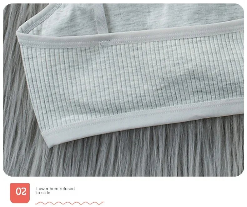 8-16 Years Kids Bras Young Girls Underwear Teenage Training Bras Women Cotton Kids Cute Brassiere Tube Tops Girl's Sport Bras