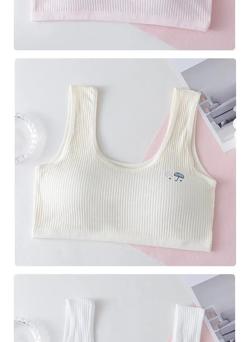 Teen Girls' Training Bra Lingerie Teenages Students Kids Bras 9-18 Year Old Junior High School Girls' Bras Adolescent Puberty