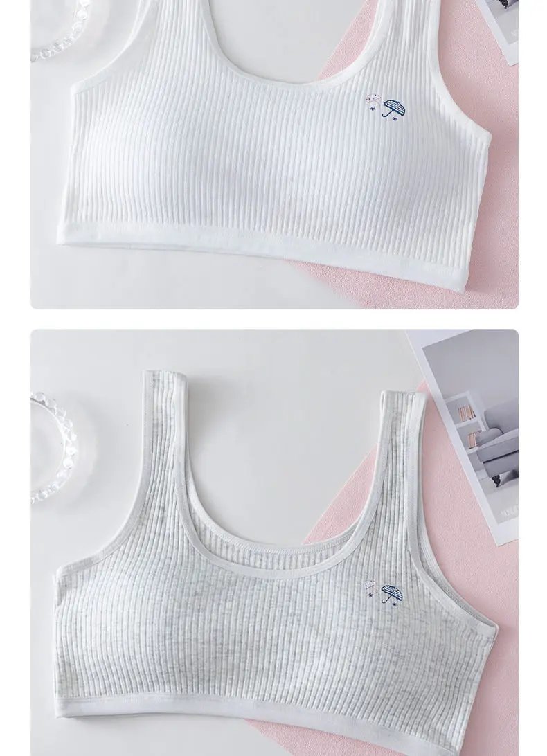 Teen Girls' Training Bra Lingerie Teenages Students Kids Bras 9-18 Year Old Junior High School Girls' Bras Adolescent Puberty