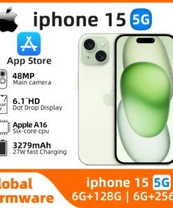 Apple iphone 15 5G 6.1'' 6GB RAM 256GB ROM A16 Bionic Chip iOS 17 All Colours in Good Condition Original used phone