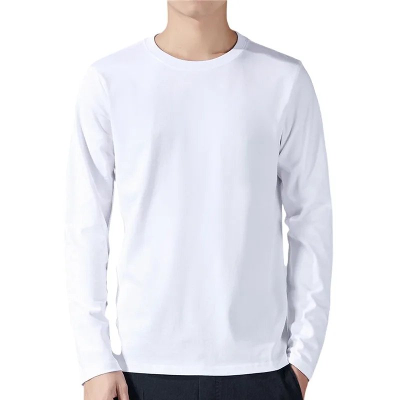 T Shirt For Men Cotton Long Sleeve T-shirts Solid Color Men's Clothing Full Length Sleeve For Spring And Autumn Undershirts T Shirt For Men Cotton Long Sleeve T-shirts Solid Color Men's Clothing Full Length Sleeve For Spring And Autumn Undershirts