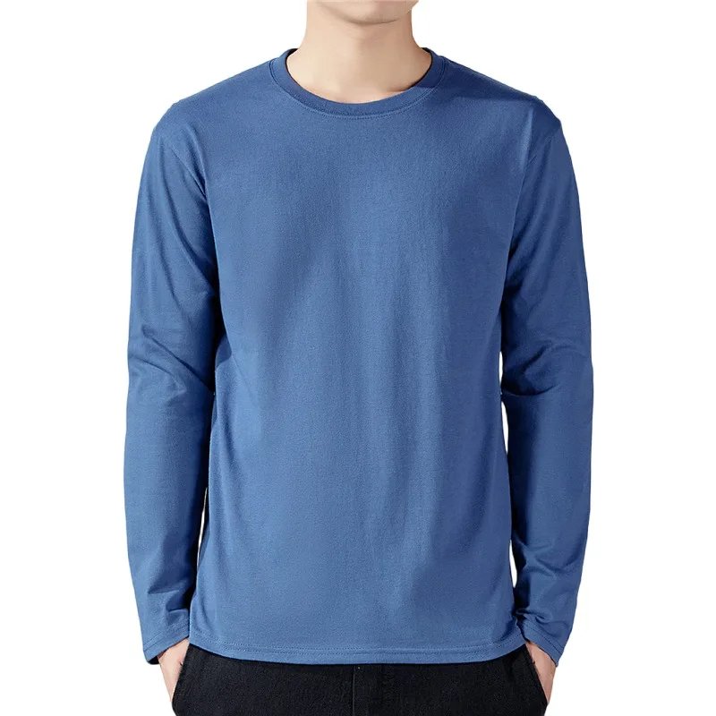 T Shirt For Men Cotton Long Sleeve T-shirts Solid Color Men's Clothing Full Length Sleeve For Spring And Autumn Undershirts T Shirt For Men Cotton Long Sleeve T-shirts Solid Color Men's Clothing Full Length Sleeve For Spring And Autumn Undershirts