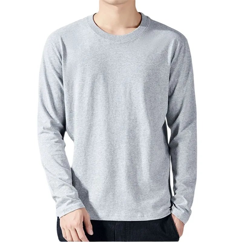 T Shirt For Men Cotton Long Sleeve T-shirts Solid Color Men's Clothing Full Length Sleeve For Spring And Autumn Undershirts T Shirt For Men Cotton Long Sleeve T-shirts Solid Color Men's Clothing Full Length Sleeve For Spring And Autumn Undershirts
