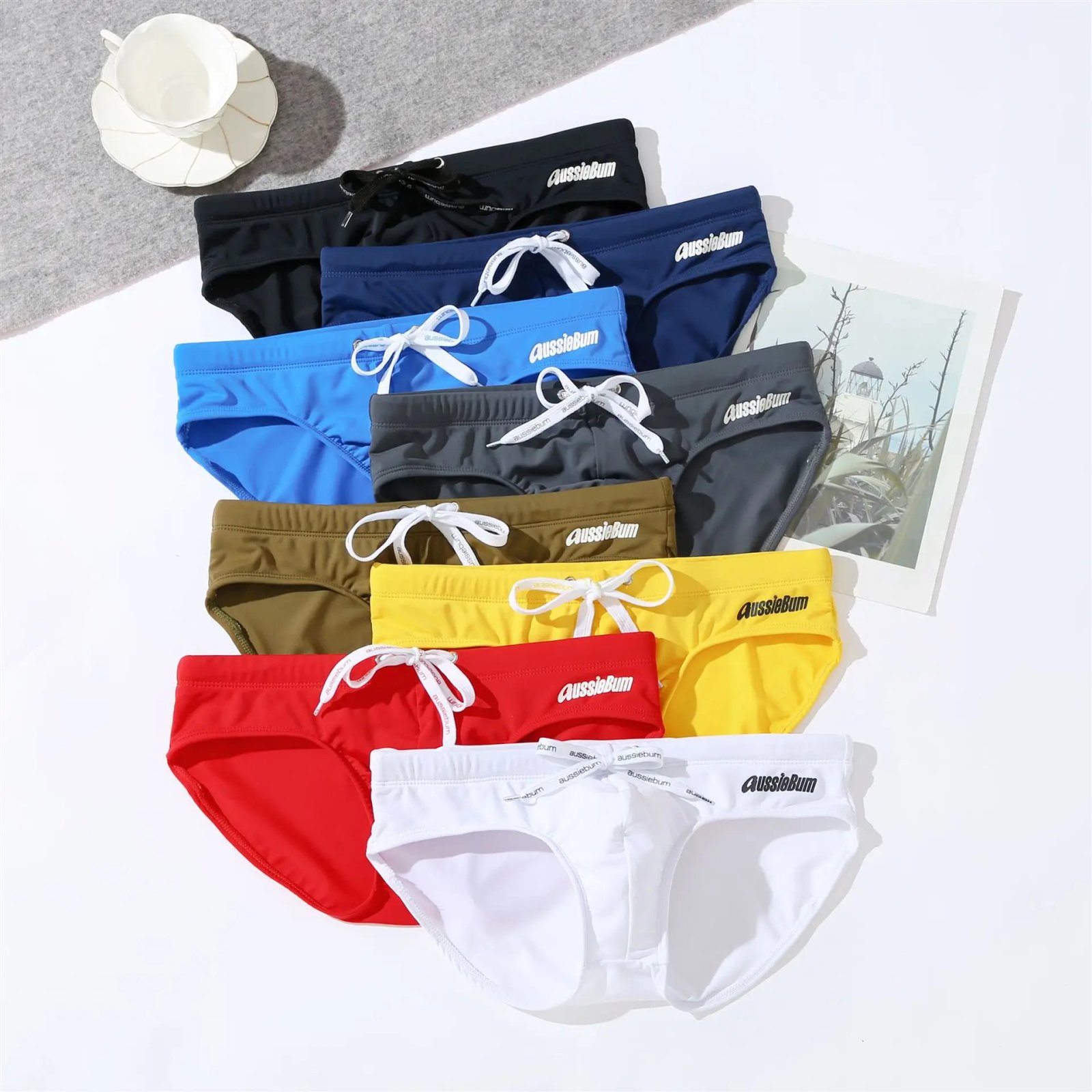 Aussiebum men's low waist elastic comfortable trendy sexy swimming trunks