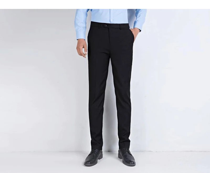 High Quality Suit Pants Mens Fashion Pure Color Business Slim Fit Dress Pant Office Trousers 2020 Men Streetwear Plus Size 6XL