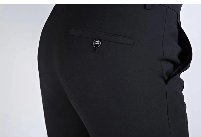 High Quality Suit Pants Mens Fashion Pure Color Business Slim Fit Dress Pant Office Trousers 2020 Men Streetwear Plus Size 6XL