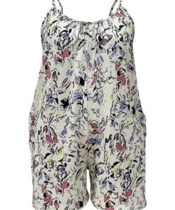 Alternative view of Plus Size Allover Print Cami Romper Jumpsuit, Casual Pocket Ruched Sleeveless Romper Jumpsuit, Women's Plus Size Clothing