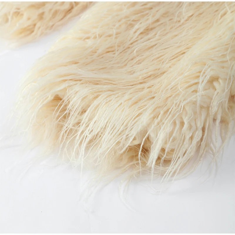 Women Fashion Solid Thicken Faux Fur Coat Elegant Lapel Long Sleeve Cropped Jackets Vintage Female Casual High Street Outerwear Women Fashion Solid Thicken Faux Fur Coat Elegant Lapel Long Sleeve Cropped Jackets Vintage Female Casual High Street Outerwear