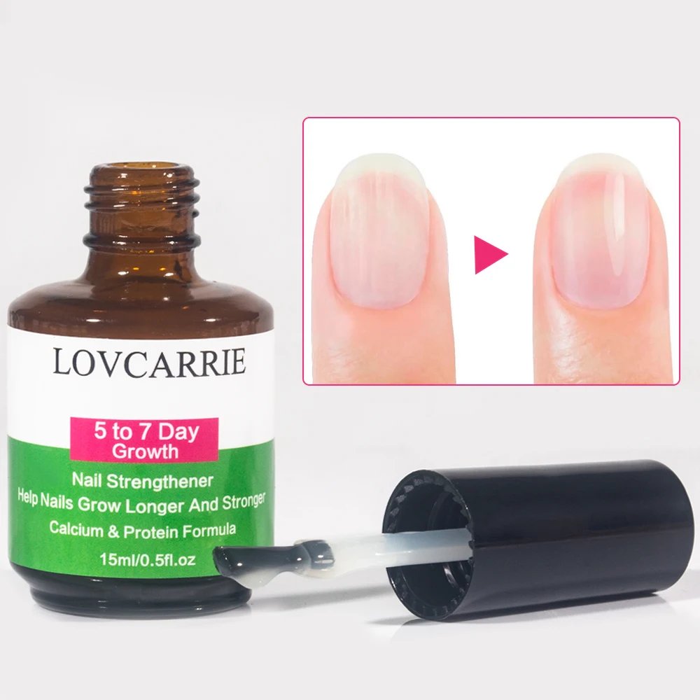LOVCARRIE Nail Growth 5 to 7 Day Strong Nail Strengthener Calcium Protein Formula Strong Nails Hardener Protect Soft Thin Nails LOVCARRIE Nail Growth 5 to 7 Day Strong Nail Strengthener Calcium Protein Formula Strong Nails Hardener Protect Soft Thin Nails