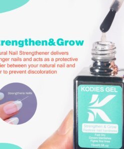 Alternative view of KODIES GEL Nail Strengthener Growth Restore Hardener Clear Nail Polish Base Coat Fast Dry 15ML Strong Repair Nail Art Treatment